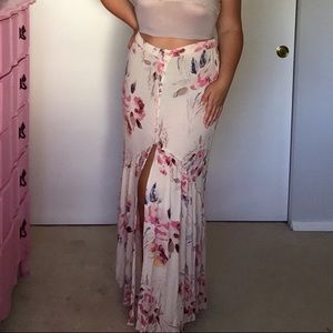 button down maxi skirt
